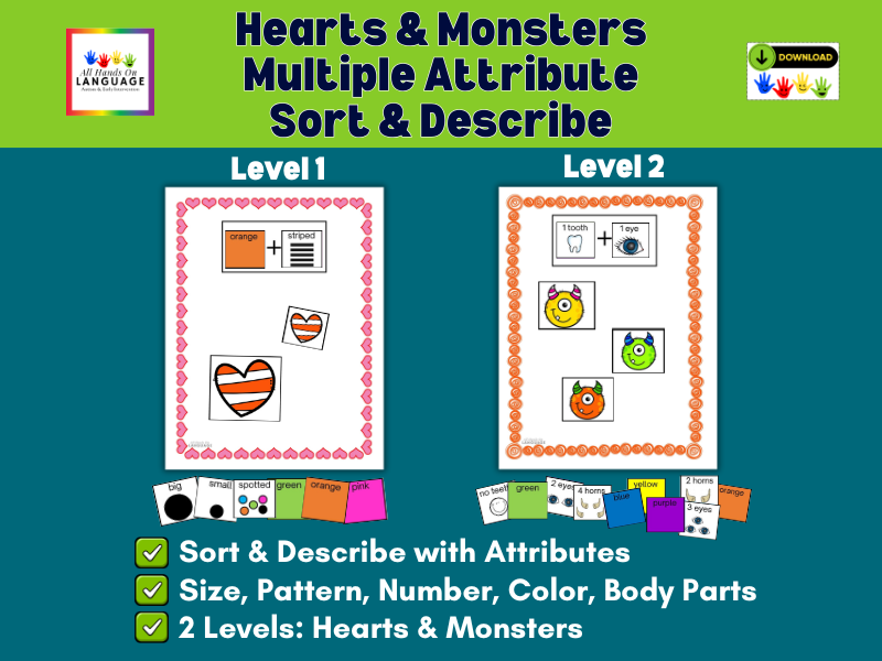 Multiple Attribute Sort and Describe: Hearts and Monsters