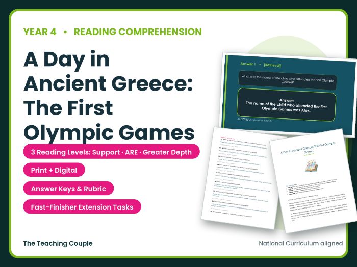 A Day in Ancient Greece Reading Comprehension | Year 4 (KS2)