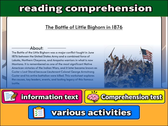 The Battle of Little Bighorn in 1876   & Comprehension ����Vlogt