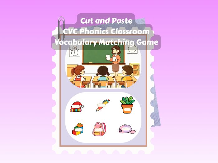 CVC Phonics Cut & Paste Vocabulary Game