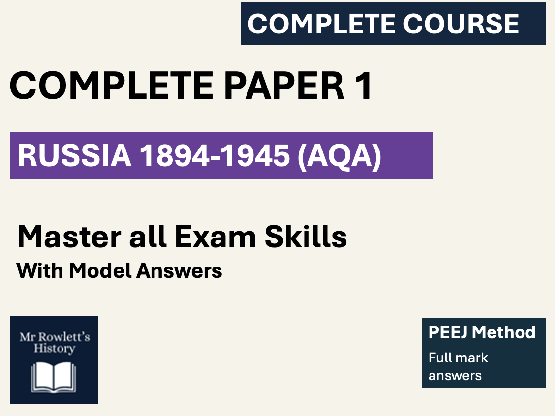 AQA GCSE History Russia 1894-1945: Complete Paper 1 Study Guide Bundle | PEEJ Method