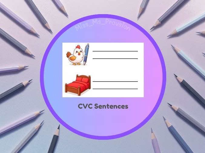 CVC Sentence Writing Template