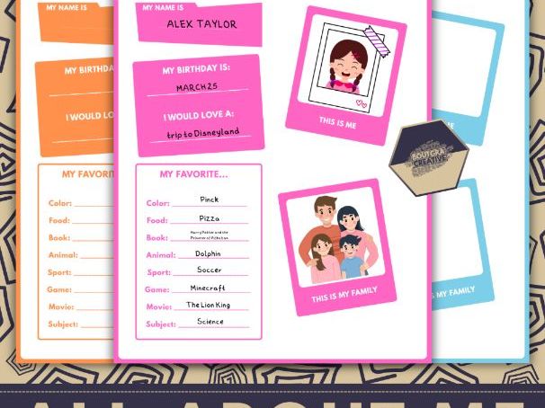 All About Me Activity for Pre-K to 5th | End of the Year & Back to School Fun!