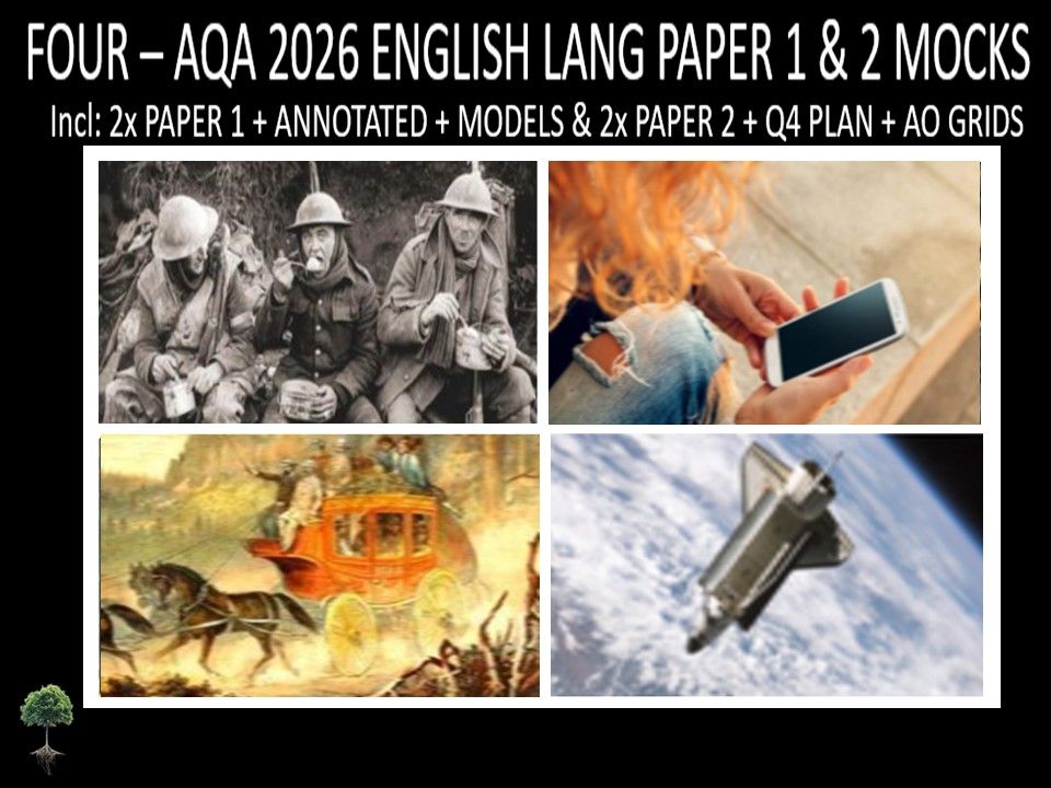 FOUR - AQA PAPER 1 & 2 | 2026 FULL MOCKS | ANNOTATED | Q4 PLAN | AO GRIDS | MODELS