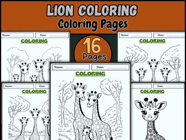 "Lion Coloring Pages | Safari & Jungle Animal Activities for Kids"