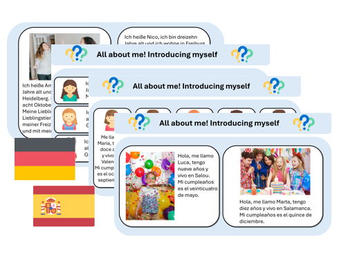 All About Me! Introducing myself – German & Spanish