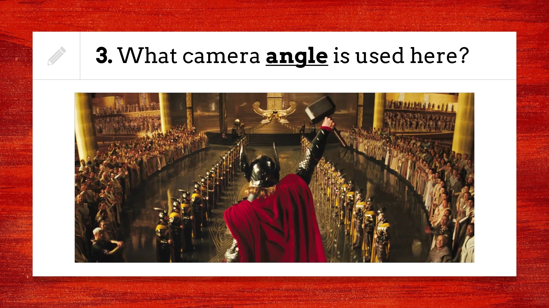 Camera Shots and Angles Cinematic Film Techniques Recap Quiz 1 Teaching Resources