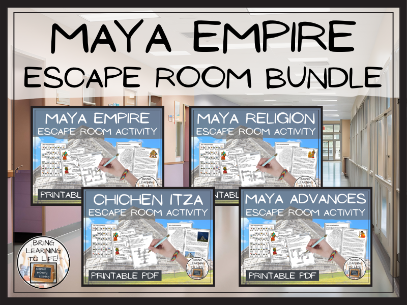 Maya Empire Escape Room Activity Bundle | Year 5 or Year 6