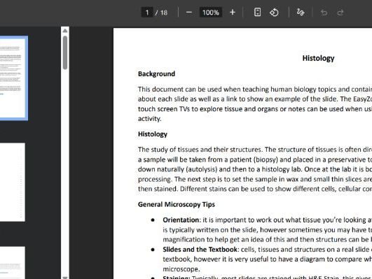 Using prepared Slides in Biology