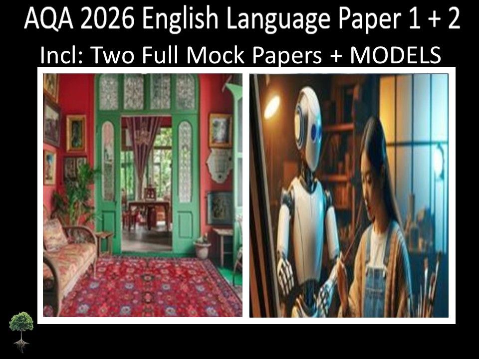 Two AQA 2026 English Language Paper 1 + 2 Mocks | MODELS