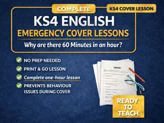 KS4 Emergency Cover Lesson – 60 Minute No Prep – Print & Go