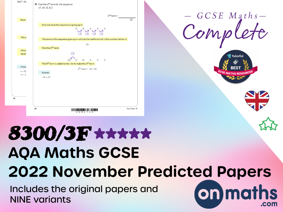 2022 November AQA Foundation RESIT Maths GCSE ALL Predicted Papers