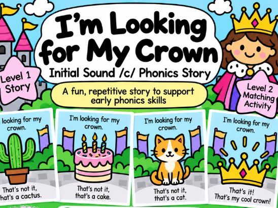 Initial Sound /c/ Phonics Story | I’m Looking for My Crown | SEND Phonics Activity