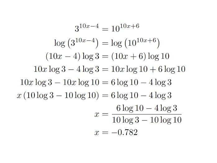 Logarithm Worksheet With Answers