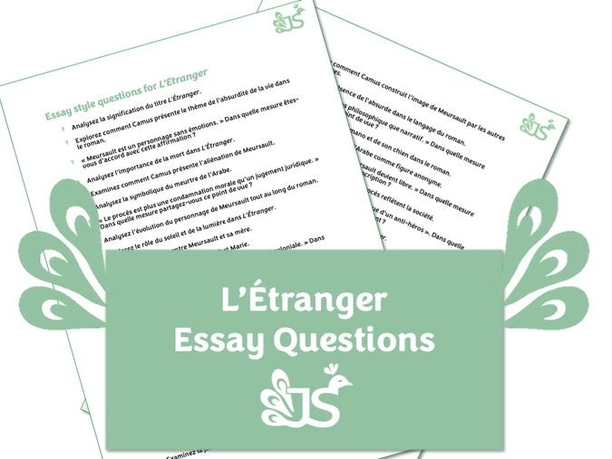 L'Etranger Essay Questions