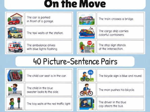 On the Move | First Sentences | Grades 1-2
