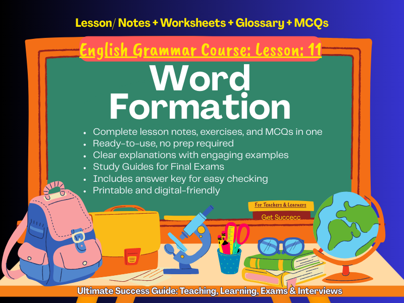 Master Word Formation: Grammar Lesson with Notes, Worksheets, and Answers