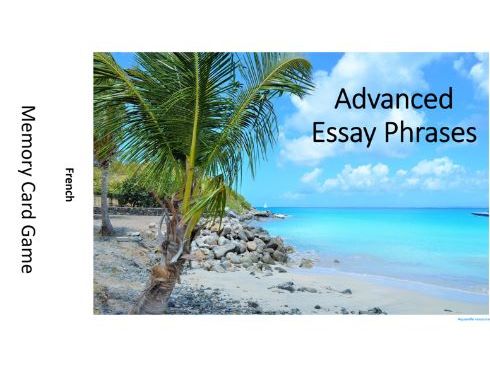 Advanced French Writing Phrases Memory  Card Game PPT Essay Phrases