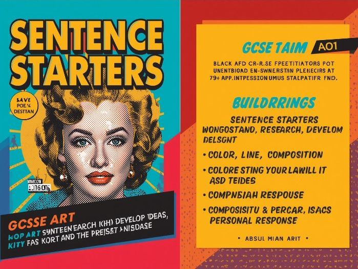 GCSE Art AO1 Sentence Starters Guide | Literacy & Critical Analysis Support