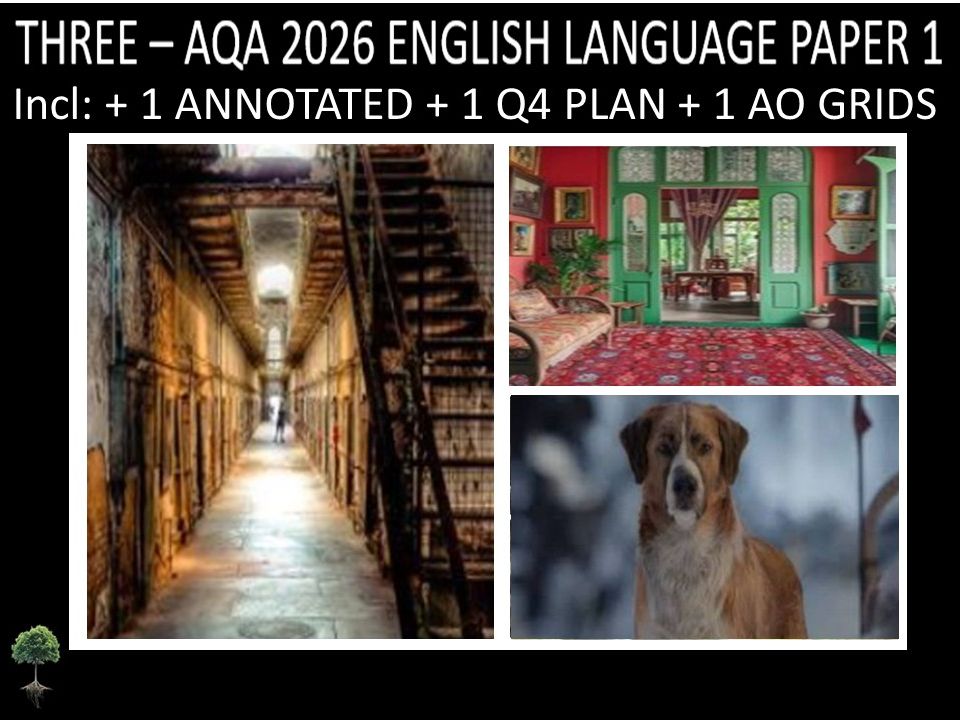 THREE - AQA PAPER 1 | 2026 FULL MOCKS | ANNOTATED | Q4 PLAN | AO GRIDS