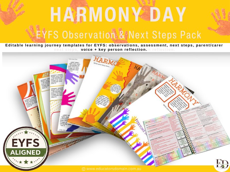 Harmony Day EYFS Learning Journey Templates