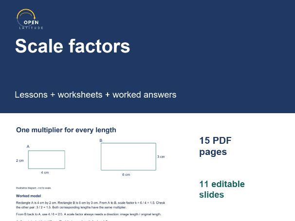 Scale Factors | KS3 Enlargement and Reduction Lessons and Worksheets