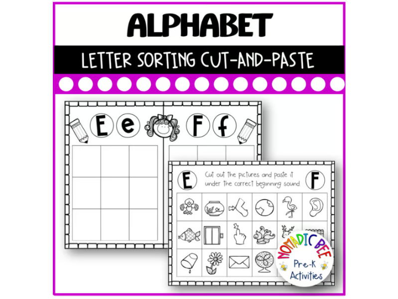 Alphabet Cut-and-Paste worksheets