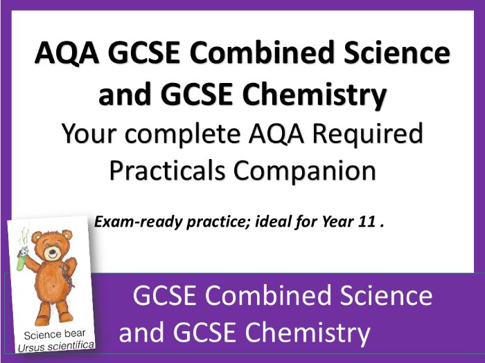 AQA GCSE Required Practicals - Complete Worksheets + Answers for Combined Science and Chemistry