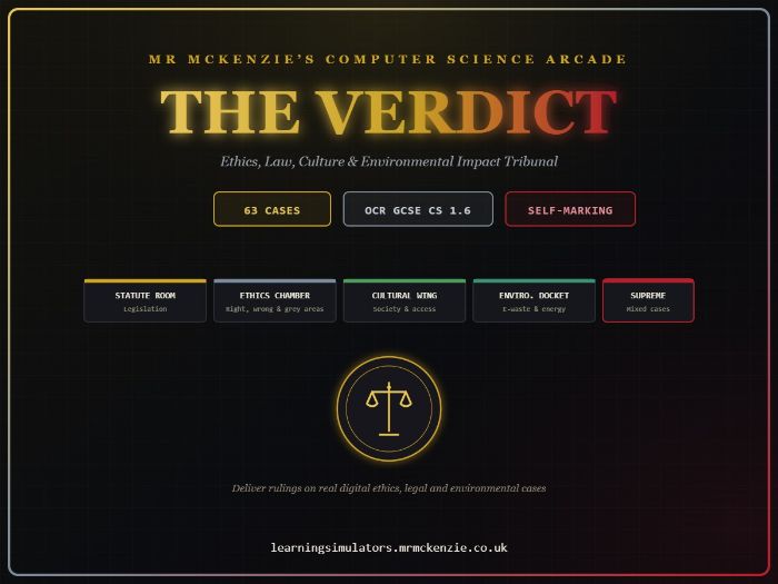 The Verdict — Ethics, Law, Culture & Environmental Impact Tribunal (OCR GCSE CS 1.6)