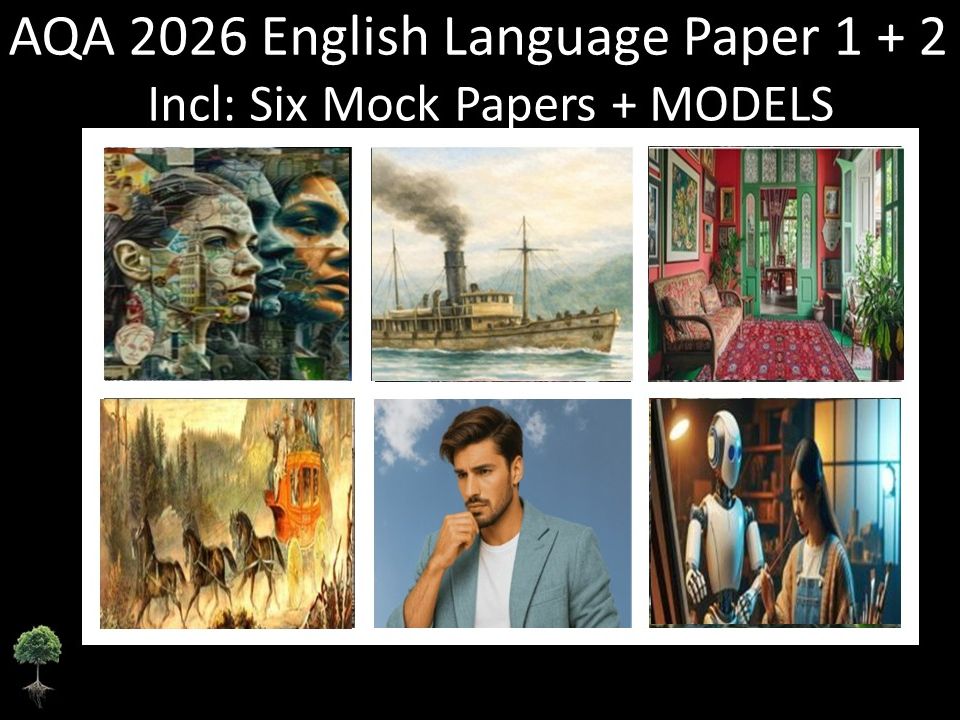 Six AQA 2026 GCSE English Language Paper 1 + 2 Mocks | Models