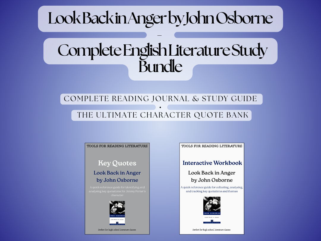 Look Back in Anger by John Osborne – Complete English Literature Study Bundle