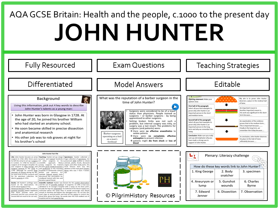 AQA GCSE Britain Health and the People: John Hunter and Significance
