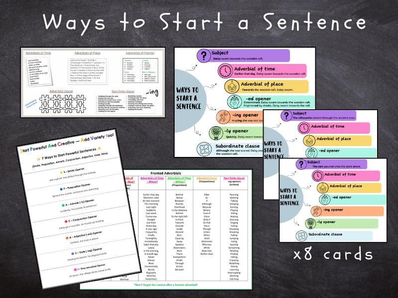 Ways to Start a Sentence/Fronted Adverbials Bundle