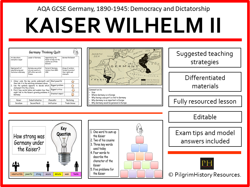 AQA GCSE Germany 1890–1945: Kaiser Wilhelm II - Introduction to Imperial Germany (FREE lesson)