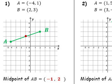 Coordinates and Midpoints Worksheet