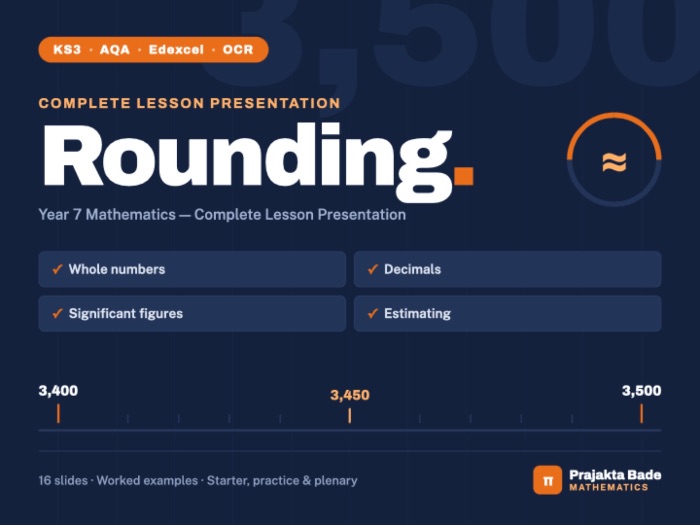 Year 7 Maths | Rounding | Lesson PPT
