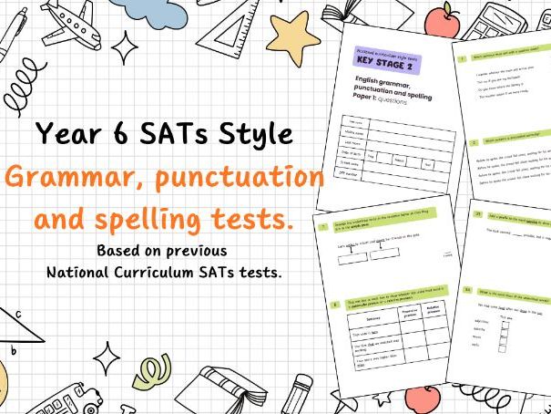 Year 6 SATs style Grammar, punctuation and spelling tests