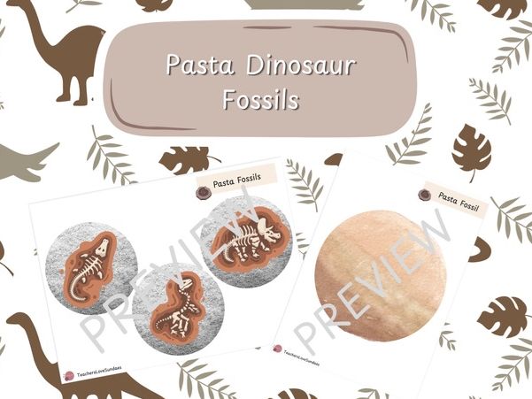 Pasta Dinosaur Fossils