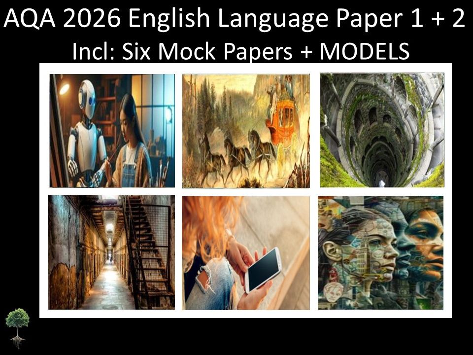 Six AQA 2026 GCSE English Language Paper 1 + 2 Mocks | Models