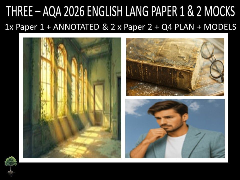 THREE - AQA PAPER 1 & 2 | 2026 FULL MOCKS | ANNOTATED | Q4 PLAN | MODELS