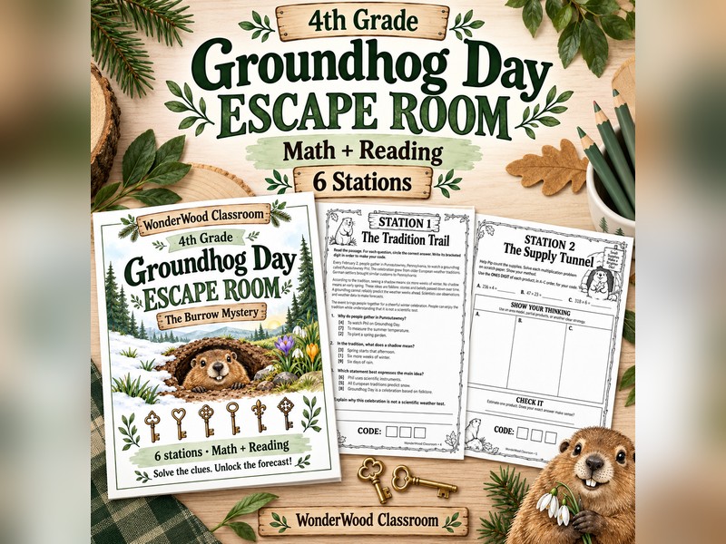 4th Grade Groundhog Day Escape Room