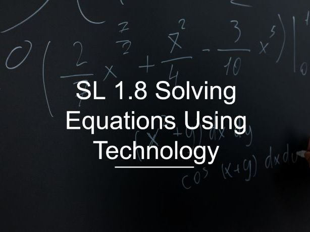 IB Math AI SL 1.8 - Solving Equations