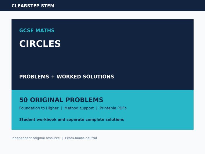 GCSE Circles Problems and Worked Solutions