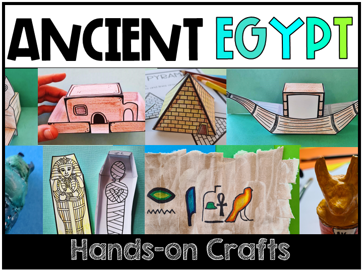 Ancient Egypt Hands-on Art Crafts Activities Projects Year 3, 4, 5, 6, KS2
