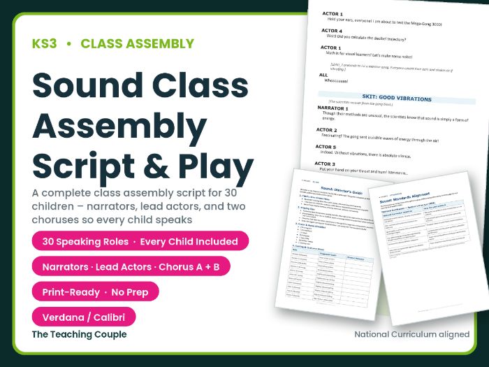 Sound Class Assembly Script & Play | Years 7–10 | No Prep Whole-Class Drama