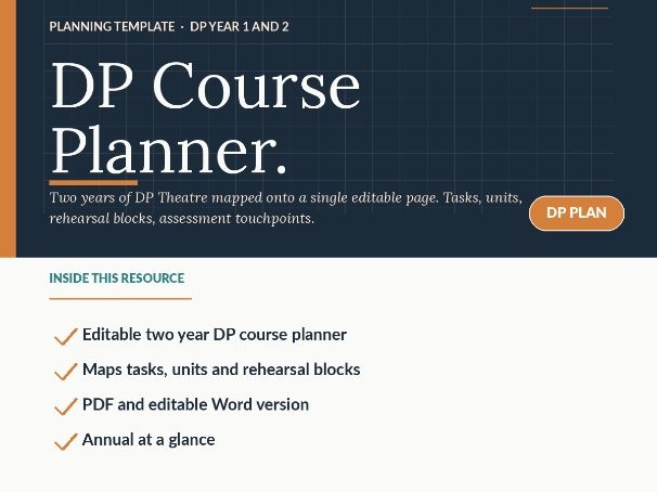 IB DP Theatre Course Planner Template · Annual Planning Grid for SL and HL