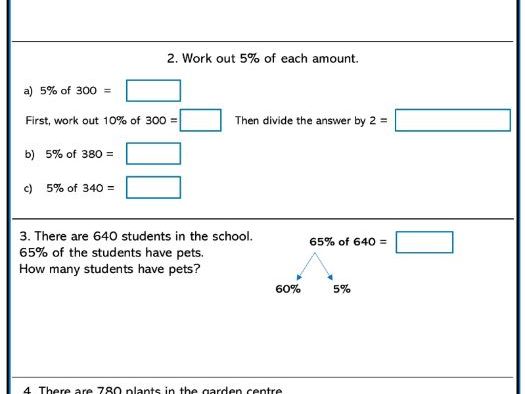 Percentages Easy
