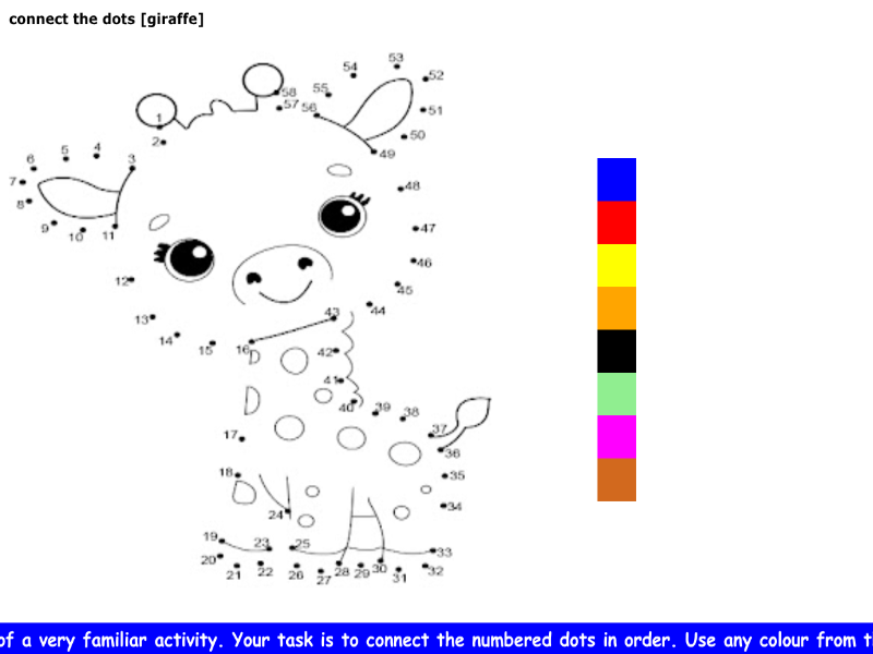 connect the dots [giraffe]