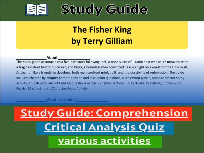 Study Guide for :The Fisher King & Comprehension Test