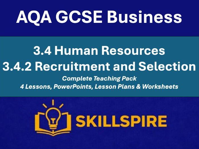 AQA GCSE Business 3.4.2 Complete Teaching Pack | 4 Lessons, PowerPoints, Lesson Plans & Worksheets